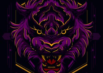 Angry Tiger t shirt vector