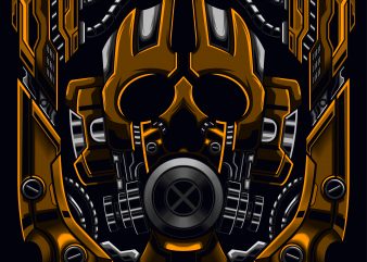 Cyberpung Mask t shirt vector file