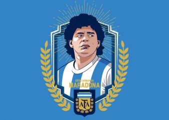 Diego Armando Maradona t shirt vector illustration