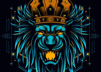 Mytical lion king t shirt designs for sale