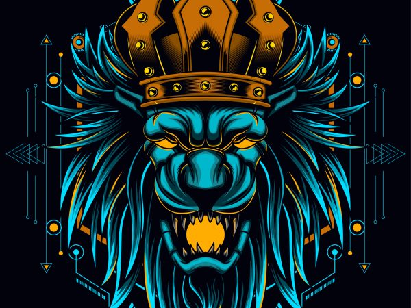 Mytical lion king t shirt designs for sale