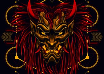 Onimask Samurai Devil t shirt design online