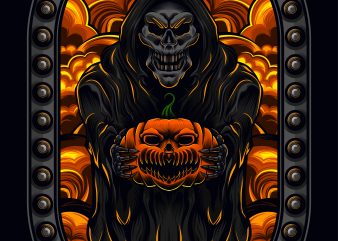Pumpkin Reaper t shirt illustration