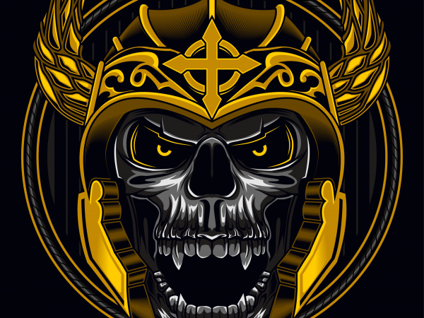 Skull viking t shirt template vector