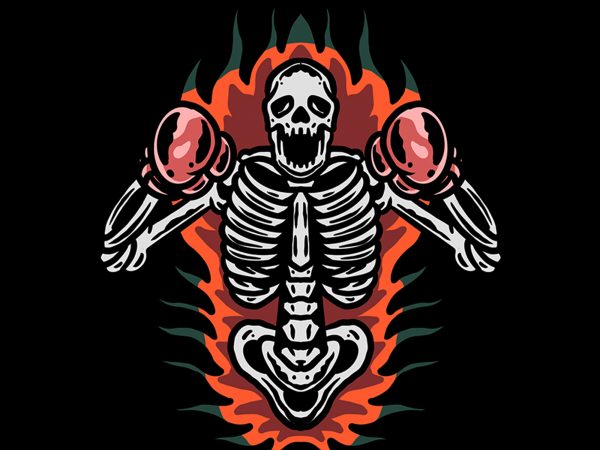 Skull boxing t shirt template vector Skull boxing t shirt template vector