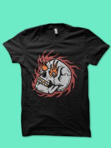 burning skull 1 - Buy t-shirt designs