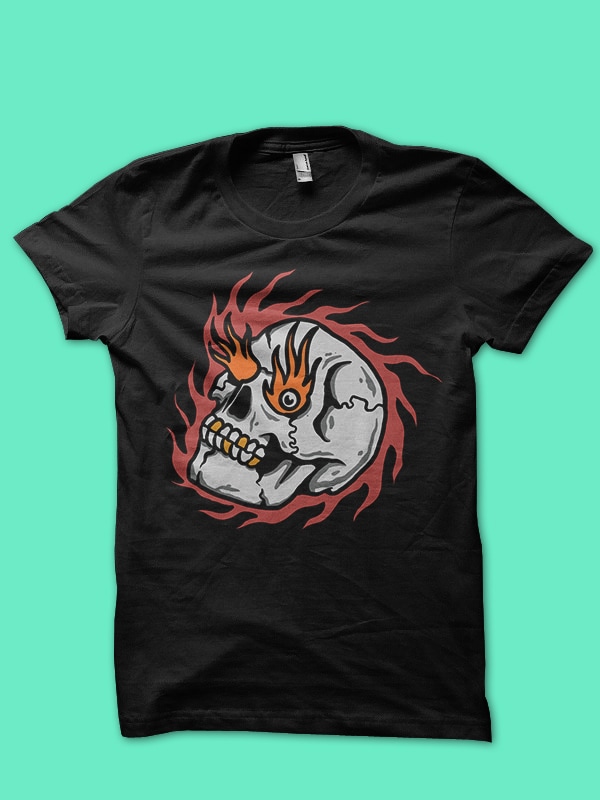 burning skull 1