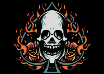 flaming skull