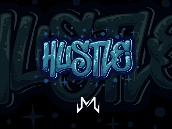 Hustle graffiti graphic t shirt