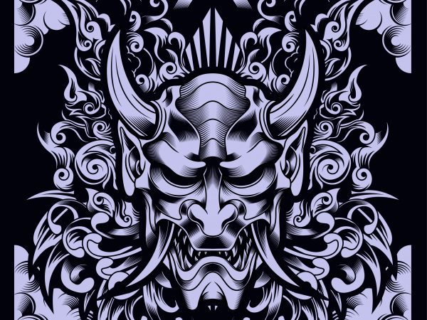 Oni mask angry t shirt design online