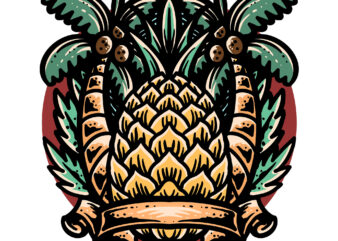 pineapple summer t-shirt design