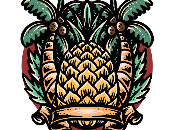 Pineapple summer t-shirt design