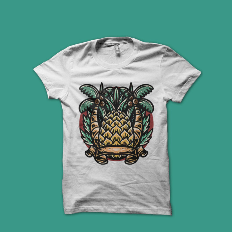 pineapple summer t-shirt design