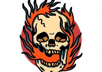 skull burning