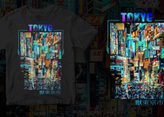 beast tokyo city t shirt template