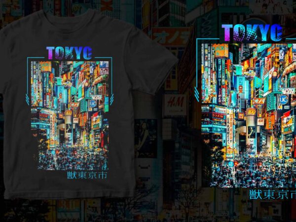 Beast tokyo city t shirt template