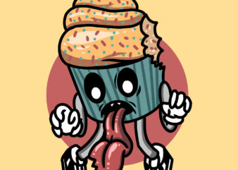 zombie cupcake t shirt graphic design
