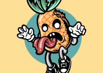zombie pineapple t shirt graphic design