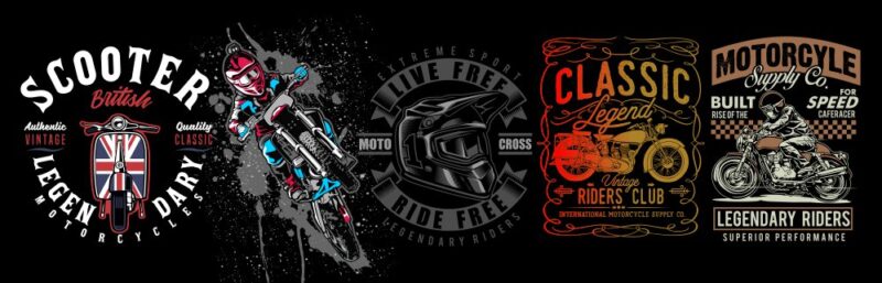 t-shirt vector MOTORCYCLES MINI BUNDLE VOL 1
