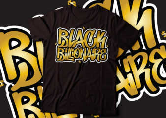 black billionaire graffiti style gold color typography design | African amercing design