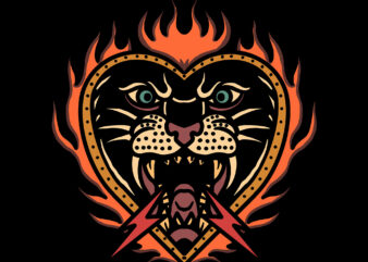 bruning panther t-shirt design