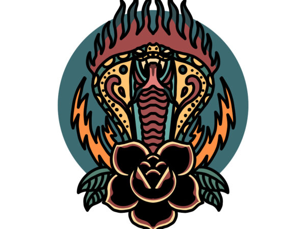 Cobra tattoo t shirt vector file