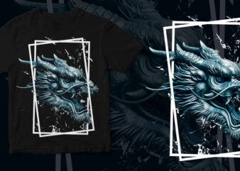 dragon aesthetic t shirt vector illustration