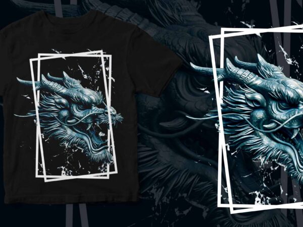 Dragon aesthetic t shirt vector illustration