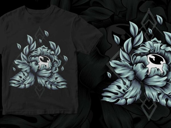 Flower geometric t shirt graphic design