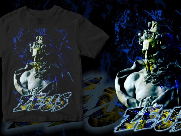 Zeus aesthetic t shirt graphic design