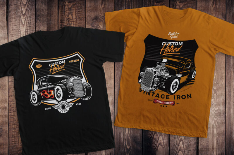 fabulous Hotrod t-shirt design collection