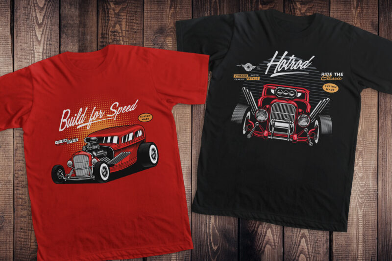 fabulous Hotrod t-shirt design collection