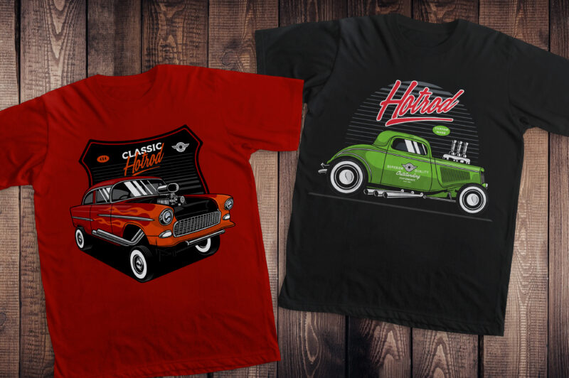 fabulous Hotrod t-shirt design collection