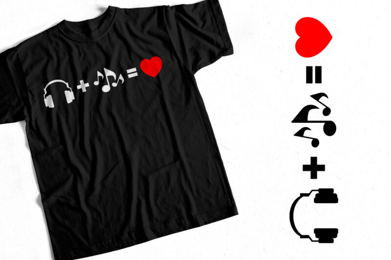 Music is my World – I love Music – T-Shirt design for sale