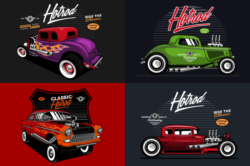 fabulous Hotrod t-shirt design collection