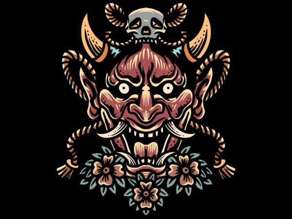Raging oni t shirt design online