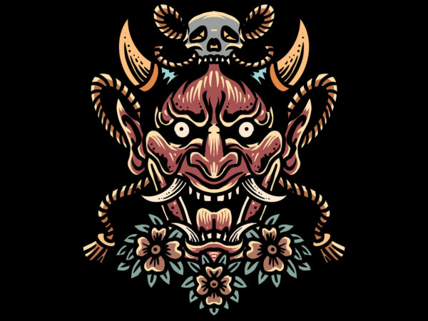 Raging oni t shirt design online