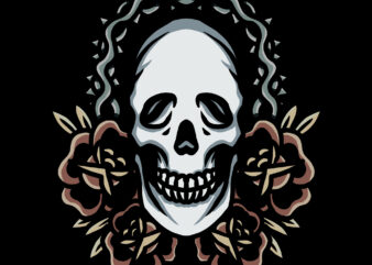 rose skull t shirt design online