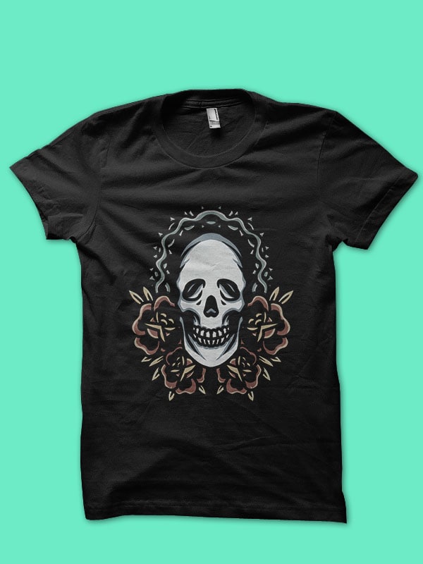 rose skull - Buy t-shirt designs