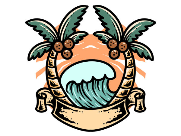 summer wave t shirt template vector summer wave t shirt template vector
