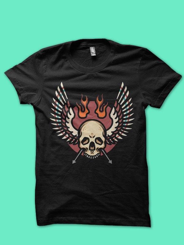 winged skull