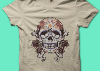 dia de los muertos t shirt vector illustration