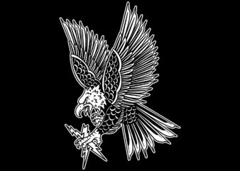 black and white tattoo eagle t shirt template