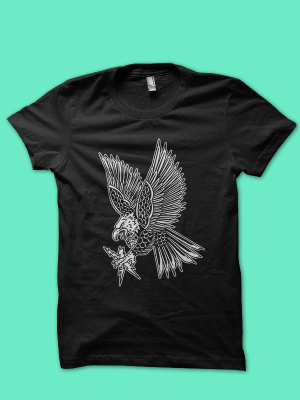black and white tattoo eagle