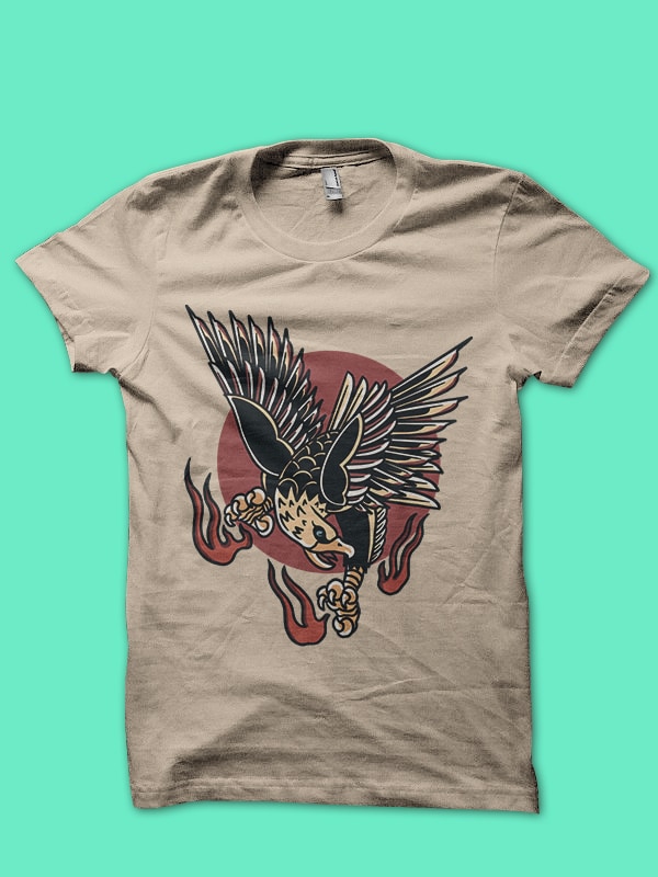 eagle tattoo t-shirt design
