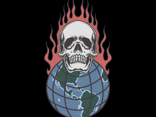 Global warming t shirt design template