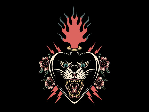 Heart of beast graphic t shirt