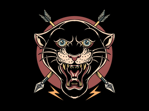 Panther t-shirt design for sale