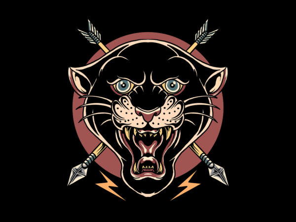 Panther t-shirt design for sale