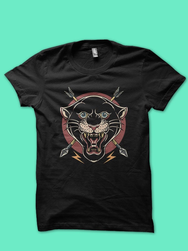 panther t-shirt design for sale